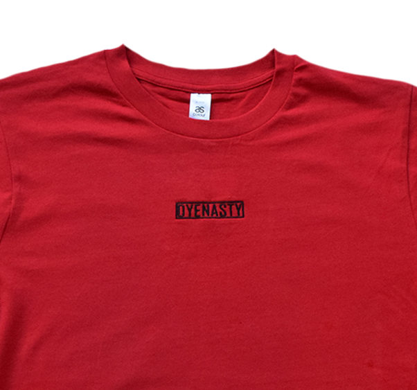 'DYENASTY' RED EMBROIDERY TEE