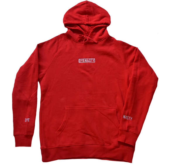 'DYENASTY' RED EMBROIDERY HOODIE